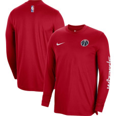 Men's Washington Wizards Red 2023/24 Authentic Pregame Long Sleeve Shooting Shirt